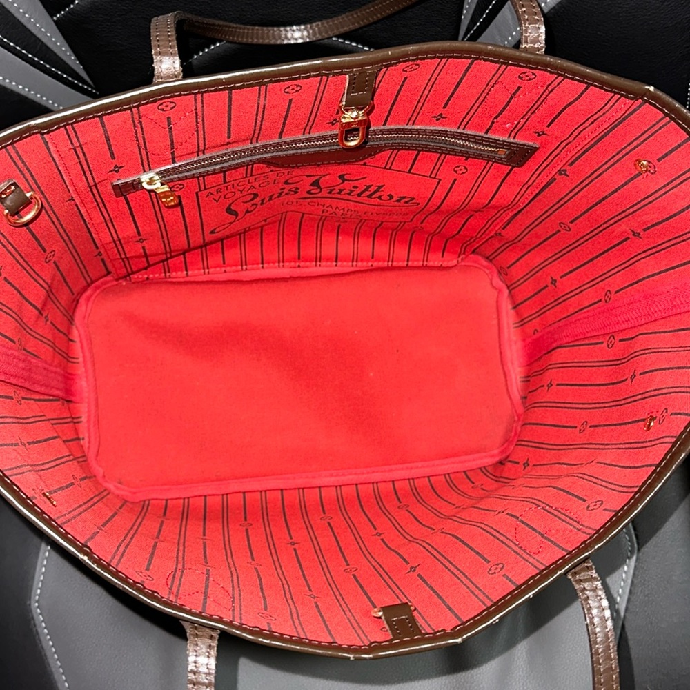 🔥🔥🔥Authentic Louis Vuitton Damier Ebene Neverfull MM Tote Shoulder Bag - Picture 11 of 16